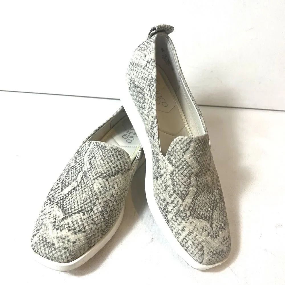 Franco Sarto Womens 7M Snake Skin Print Slip On Comfort Casual Shoe Faux Leather